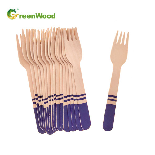 Vaisselle en bois jetable biodégradable avec couleur | Ensemble de vaisselle en bois