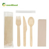 Set di posate in legno monouso biodegradabili all'ingrosso con sacchetto OPP | Set di posate in legno all'ingrosso