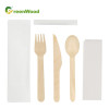 Wholesale Disposable Wooden Cutlery Sets with White Paper Bag | Wooden Cutlery Sets Wholesale