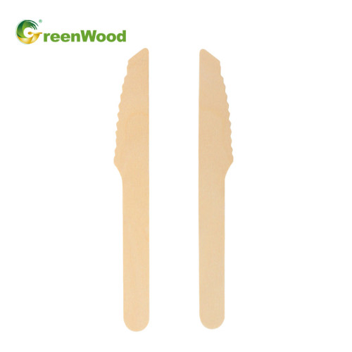 Biodegradable Disposable Wooden knife 140mm | Wooden cutlery sets Wholesale