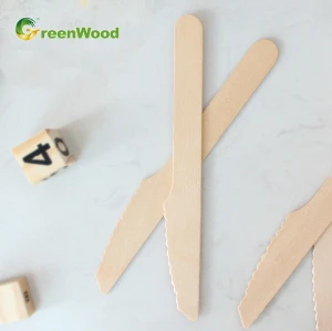 Biodegradable Disposable Wooden knife 140mm | Wooden cutlery sets Wholesale