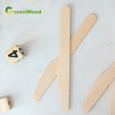 Biodegradable Disposable Wooden knife 140mm | Wooden cutlery sets Wholesale