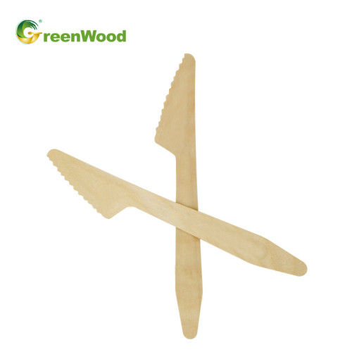 Umweltfreundliches Einweg-Holzmesser 165 mm | Großhandel mit Bestecksets aus Holz