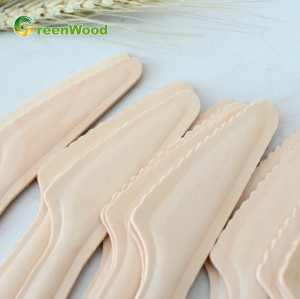 Coltello in legno usa e getta compostabile 185mm | Set di posate in legno all'ingrosso