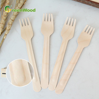 Disposable Wooden Fork 160mm with Raised Handle | Wooden Cutlery Sets Wholesale