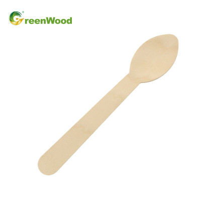 Cucchiaio di legno monouso biodegradabile 140mm | Cucchiai di legno all'ingrosso