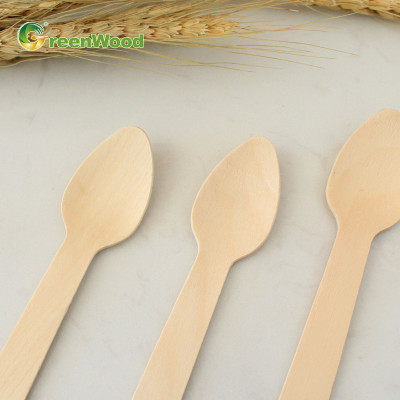 Disposable Wooden Small Spoon 110mm | Wooden Coffee Spoon | Wooden Ice Cream Spoons Wholesale