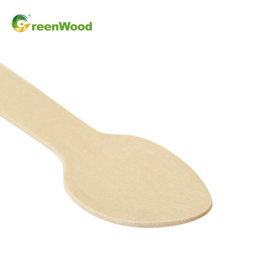 一次性木制迷你甜品勺 96mm | 木制品勺 | 木制冰淇淋勺批发