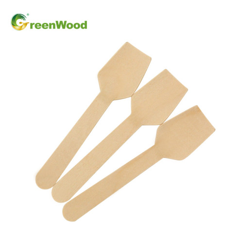 Einweg-Eislöffel aus Holz 95 mm | Eisschaufel aus Holz | Hölzerne Eislöffel Großhandel