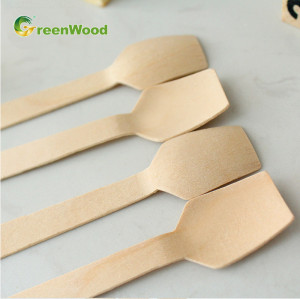 Disposable Wooden Ice Cream Spoon 95mm | Wooden Ice Scoop Spoon | Wooden Ice Cream Spoons Wholesale