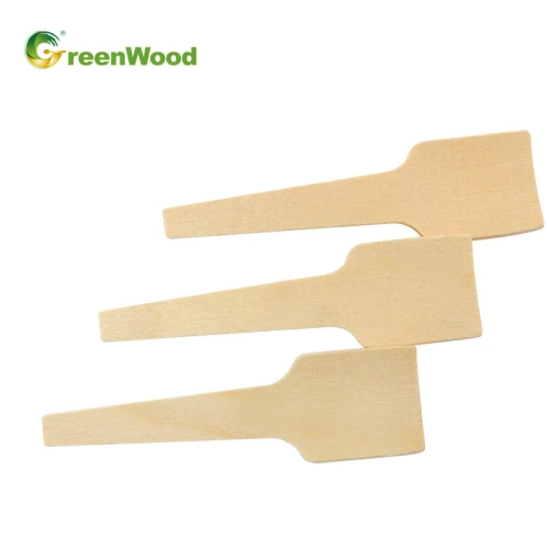 Disposable Wooden Ice Cream Spoon 70mm | Wooden Small Ice Scoop Spoon Wholesale