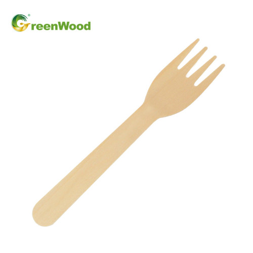 一次性木制甜点叉 125mm| 环保可降解木叉 |木叉批发
