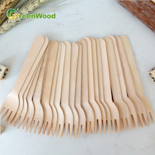 Disposable Wooden Dessert Fork 125mm | Wooden Forks Wholesale