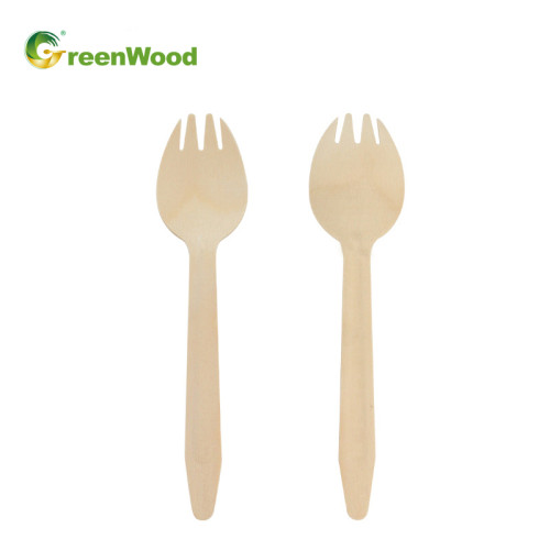 Disposable Wooden Spork 165mm | Wooden Cutlery Sets Wholesale