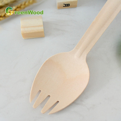 Disposable Wooden Spork 165mm | Wooden Cutlery Sets Wholesale