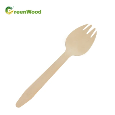 Disposable Wooden Spork 165mm | Wooden Cutlery Sets Wholesale