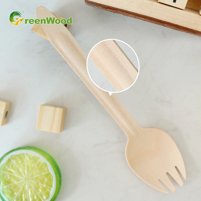 disposable wooden spork