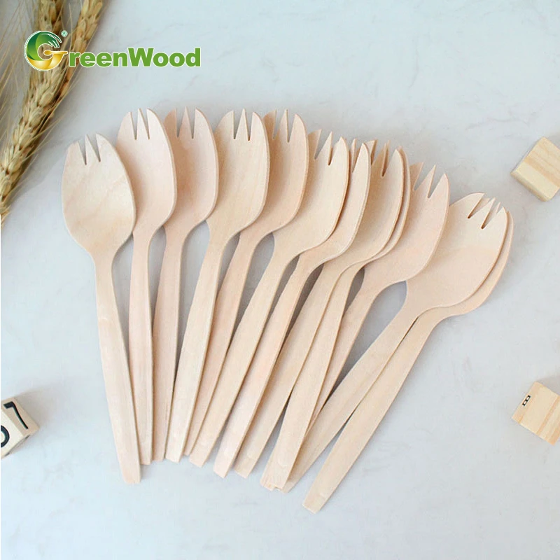 disposable wooden spork