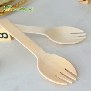 Disposable Wooden Spork 160mm | Wooden Cutlery Sets Wholesale