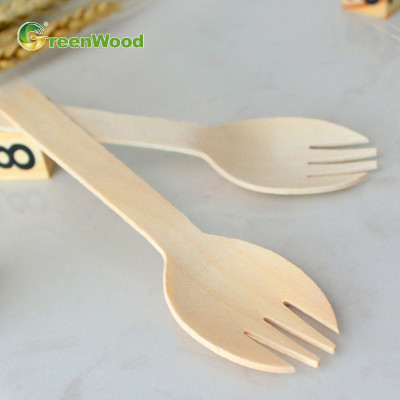 Disposable Wooden Spork 160mm | Wooden Cutlery Sets Wholesale