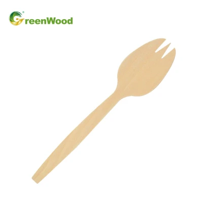 Disposable Wooden Spork 147mm | Wooden Cutlery Sets Wholesale