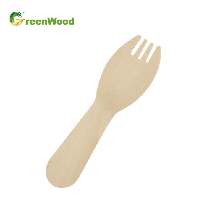 Disposable Wooden Spork 92mm | Wooden Cutlery Sets Wholesale