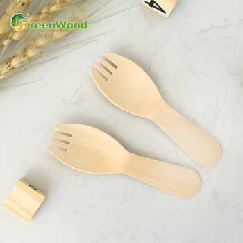 Disposable Wooden Spork 92mm | Wooden Cutlery Sets Wholesale