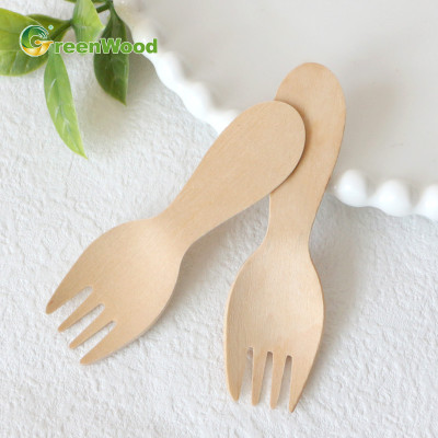 Disposable Wooden Spork 80mm | Wooden Cutlery Sets Wholesale