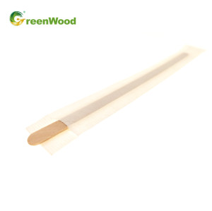 Wooden Drink Stirrer with Single Paper Bag | Wooden Stirrers Individually Wrapped | Wooden Coffee Stirrers Wholesale