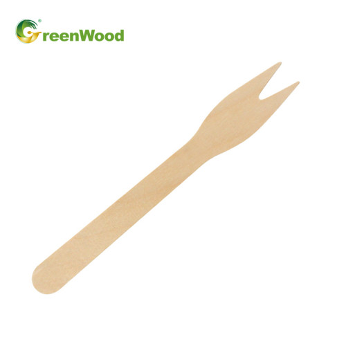 一次性木制水果叉 120mm | 平板果叉 | 木制水果叉批发
