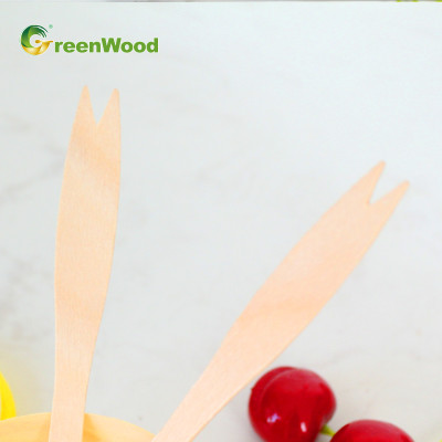 Disposable Wooden Fruit Forks 140mm | Wooden Fruit Forks Wholesale