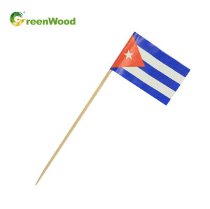 Disposable Bamboo Flag Skewers in bluk |  BBQ Skewers Wholesale