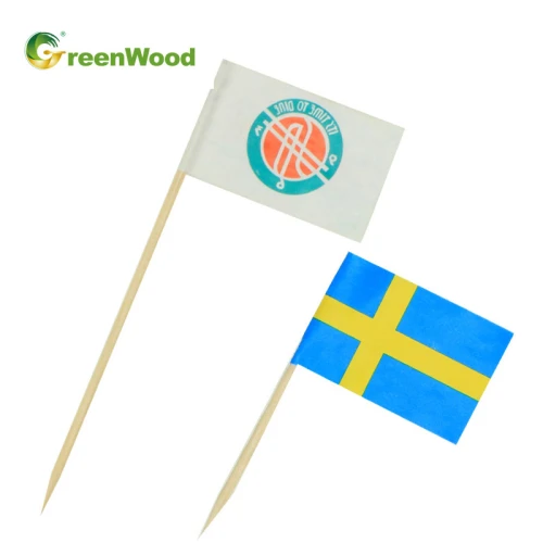 Disposable Bamboo Flag Skewers in bluk |  BBQ Skewers Wholesale Barbecue Skewers