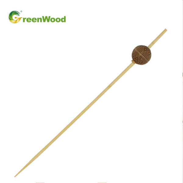 Spiedini usa e getta di corda con nodi di bambù in bluk | Spiedini per barbecue all'ingrosso