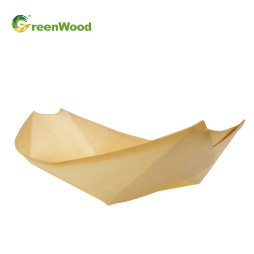 Bateaux alimentaires en bois jetables en bluk | Vente en gros de bateaux de restauration en bois