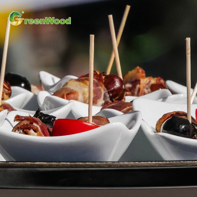 Disposable Wooden Toothpicks with Paper Bag |  Toothpicks & Cocktail Skewers Wholesale