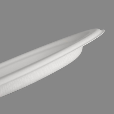 Biodegradable Compostable Sugarcane Bagasse Round Plate 3 Compartment