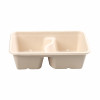 Bagasse Compostable Lunch Box with 2 Compartments