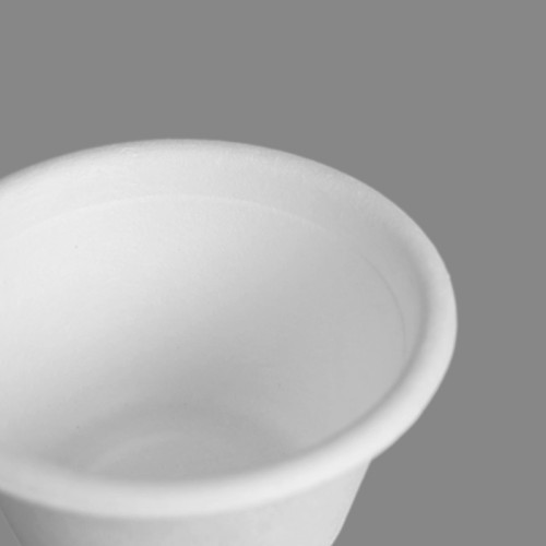 2 oz White ECO-Friendly Bagasse Round Condiment Cup