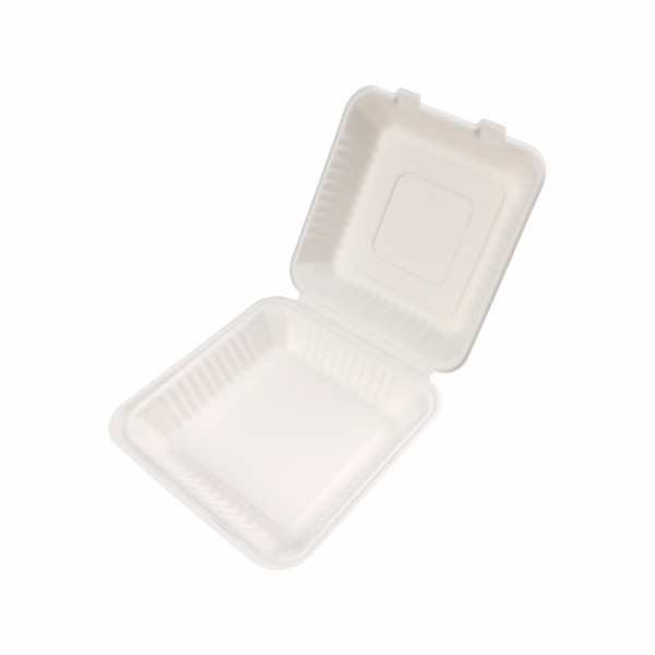 Bagasse Takeaway Clamshell Box