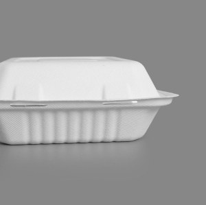 Bagasse Takeaway Clamshell Box