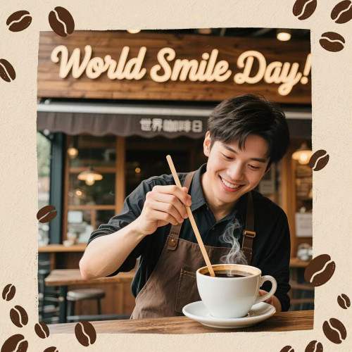 Journée mondiale du sourire : une tasse de café, la terre vous sourit