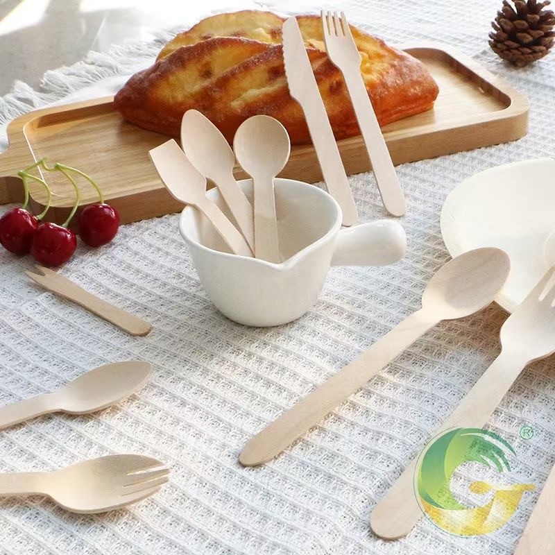 birch wood disposable cutlery