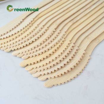 OEM & ODM Bamboo Knife Wholesale - 170mm Disposable Serrated Table Knife for Take-out, Perfect for Restaurants and Catering Services