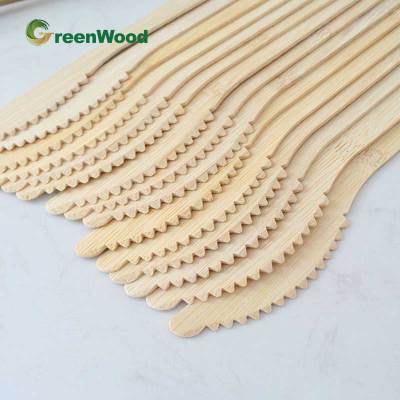 OEM & ODM Bamboo Knife Wholesale - 170mm Disposable Serrated Table Knife for Take-out, Perfect for Restaurants and Catering Services