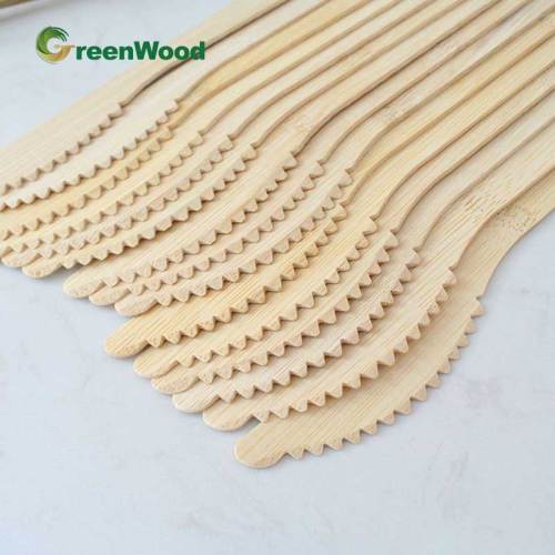 OEM & ODM Bamboo Knife Wholesale - 170mm Disposable Serrated Table Knife for Take-out, Perfect for Restaurants and Catering Services