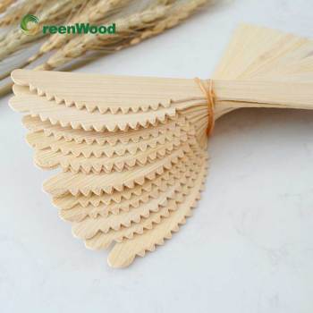 OEM & ODM Bamboo Knife Wholesale - 170mm Disposable Serrated Table Knife for Take-out, Perfect for Restaurants and Catering Services