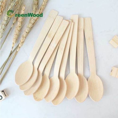 170mm Disposable Bamboo Spoon | Eco-friendly Compostable Biodegradable Bamboo Spoon Wholesale