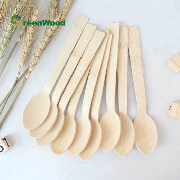 170mm Disposable Bamboo Spoon | Eco-friendly Compostable Biodegradable Bamboo Spoon Wholesale