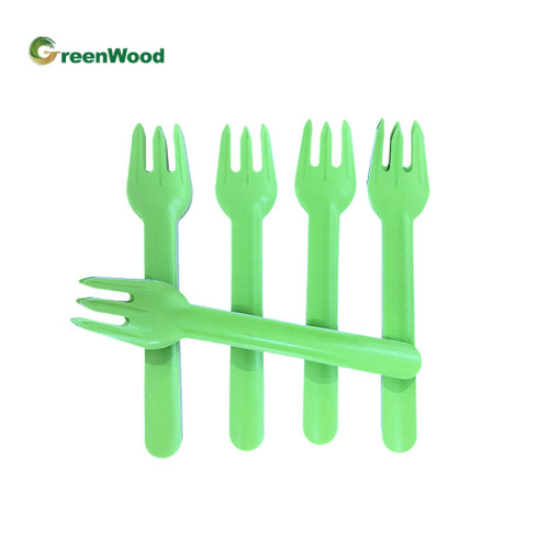 Plastic free compostable paper tableware to combat marine plastic pollution, paper fork
